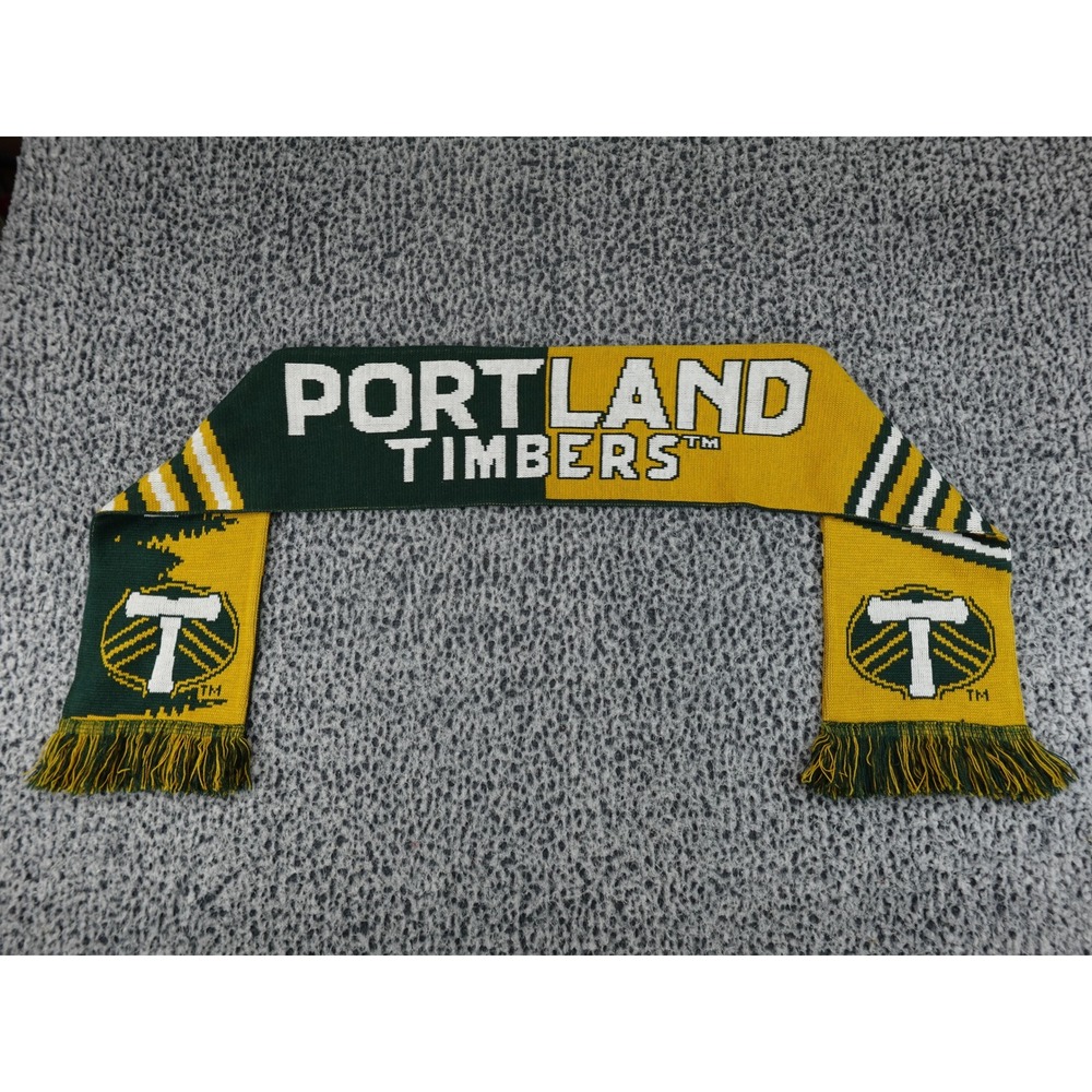 Ruffneck‎ Portland Timbers Scarf Unisex OS Green Gold Excellent PNW Raised MLS